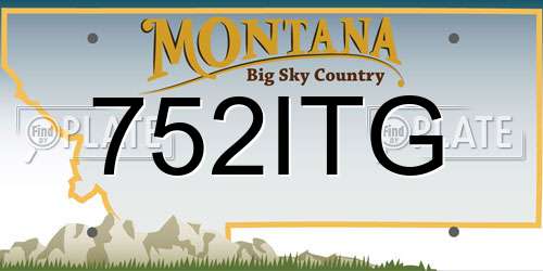 752ITG Montana License Plate
