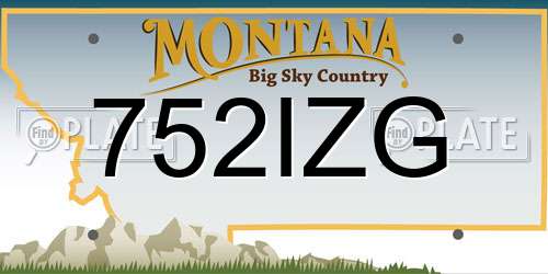 752IZG Montana License Plate