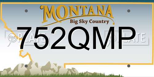 752QMP Montana License Plate