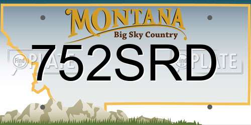 752SRD Montana License Plate