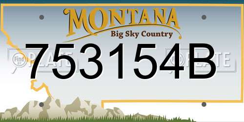 753154B Montana License Plate