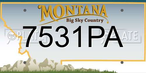 7531PA Montana License Plate