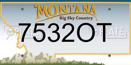 7532OT Montana License Plate
