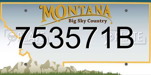 753571B Montana License Plate