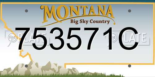753571C Montana License Plate