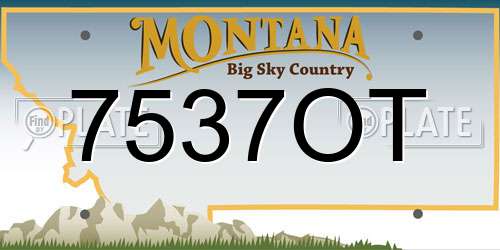 7537OT Montana License Plate