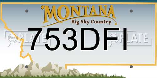 753DFI Montana License Plate