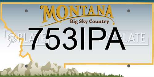 753IPA Montana License Plate