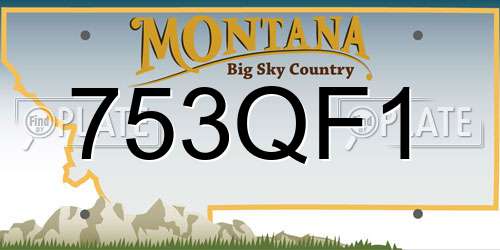753QF1 Montana License Plate