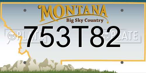 753T82 Montana License Plate