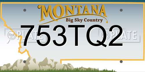 753TQ2 Montana License Plate