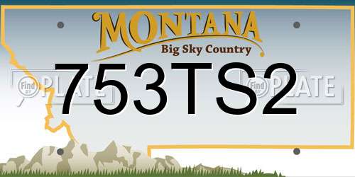 753TS2 Montana License Plate