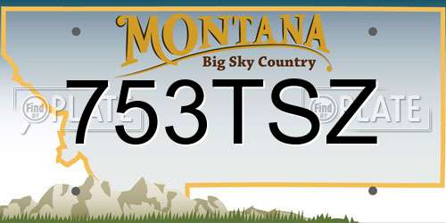 753TSZ Montana License Plate