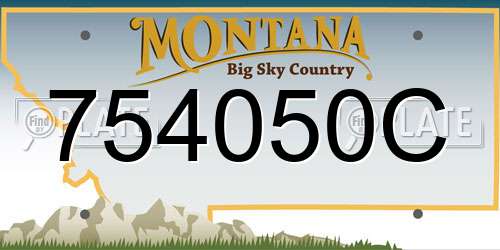 754050C Montana License Plate