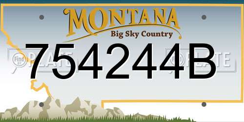 754244B Montana License Plate