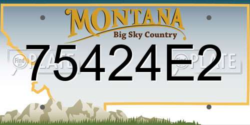 75424E2 Montana License Plate