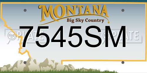 7545SM Montana License Plate