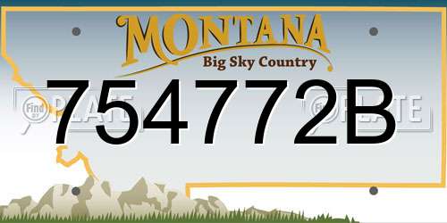 754772B Montana License Plate