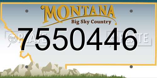 7550446 Montana License Plate