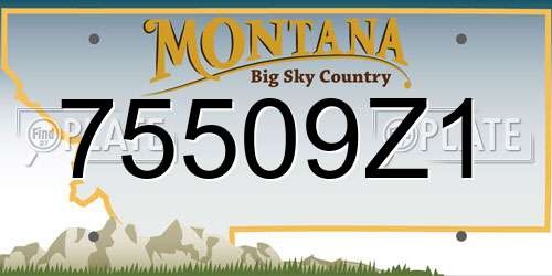 75509Z1 Montana License Plate