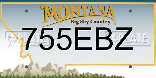 755EBZ Montana License Plate