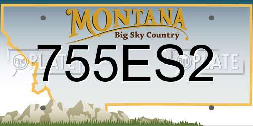 755ES2 Montana License Plate