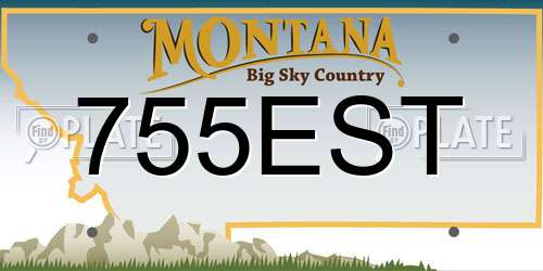 755EST Montana License Plate