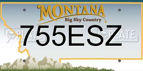 755ESZ Montana License Plate
