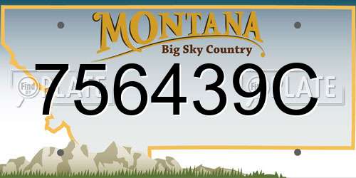 756439C Montana License Plate
