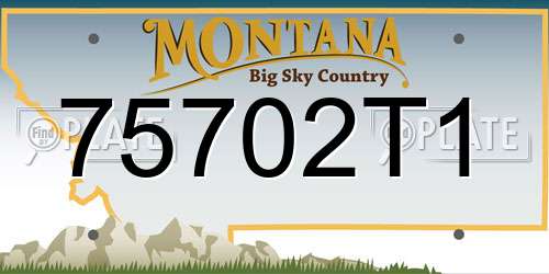 75702T1 Montana License Plate
