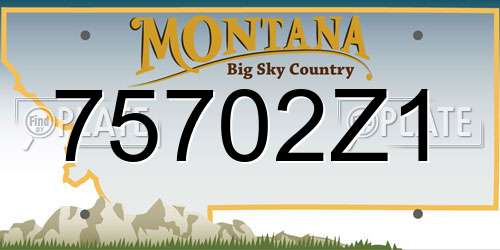 75702Z1 Montana License Plate