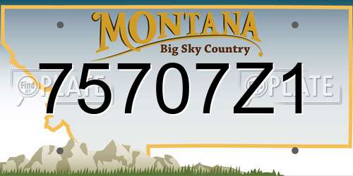 75707Z1 Montana License Plate