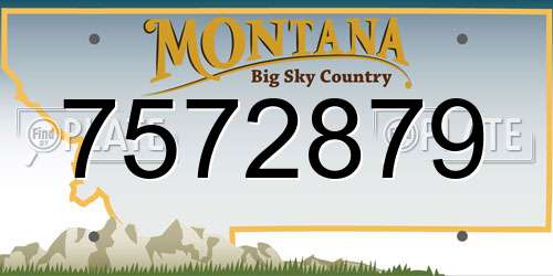 7572879 Montana License Plate