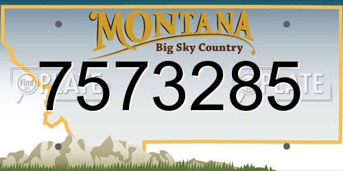 7573285 Montana License Plate
