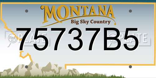 75737B5 Montana License Plate