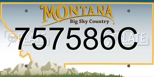 757586C Montana License Plate