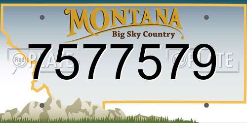 7577579 Montana License Plate
