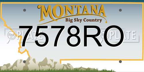 7578RO Montana License Plate