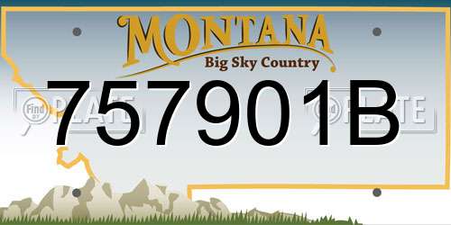 757901B Montana License Plate