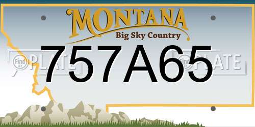 757A65 Montana License Plate