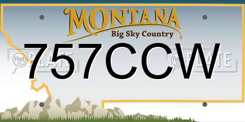 757CCW Montana License Plate