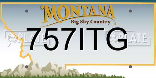 757ITG Montana License Plate