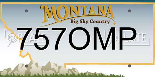 757OMP Montana License Plate