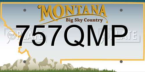 757QMP Montana License Plate