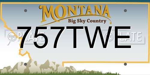 757TWE Montana License Plate