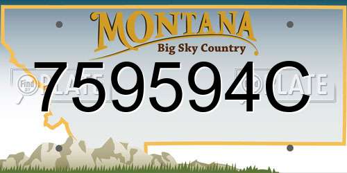 759594C Montana License Plate