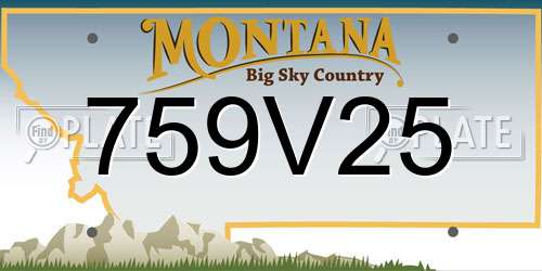 759V25 Montana License Plate