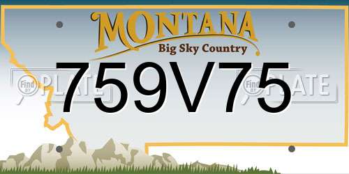 759V75 Montana License Plate