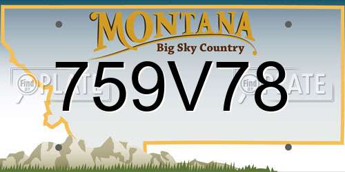 759V78 Montana License Plate