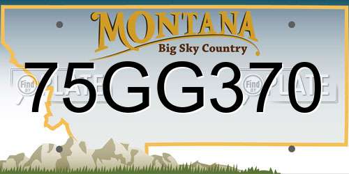 75GG370 Montana License Plate